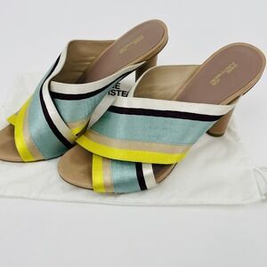Diane Von Furstenberg DVF Emilyn Crisscross Mules Heels Size 7